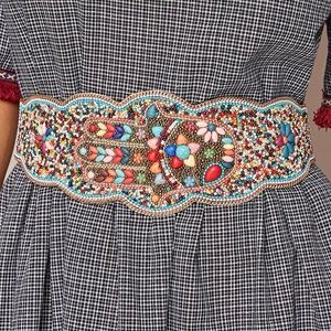 New Boho Beaded Stretch Belt Bohemian Style Belt Summer Belt